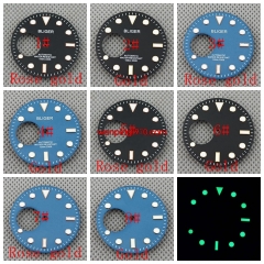 29mm BLIGER sterile white blue green shell watch Dial fit Seiko NH38 Movement luminous 3/3.8 o'clock